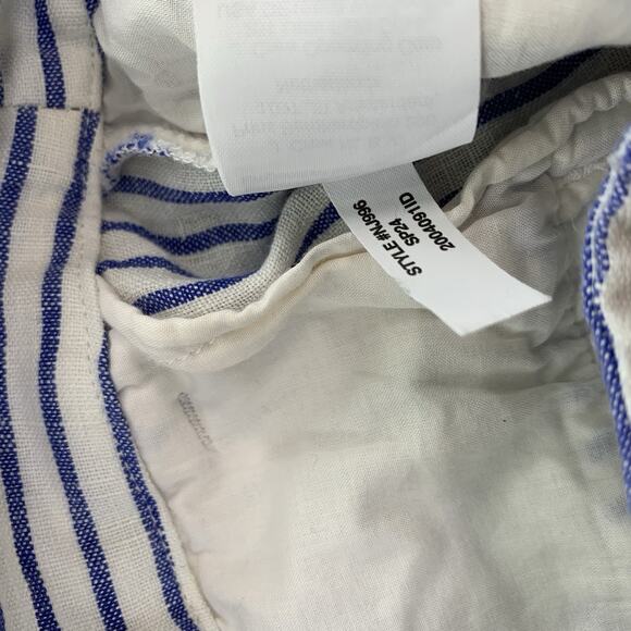 Madewell The Harlow Wide-Leg Pant in 100% Linen Size 0 Striped 29" Inseam 56-10 - Picture 6 of 9